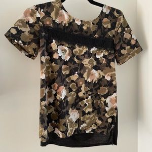 French Connection blouse with lace detail